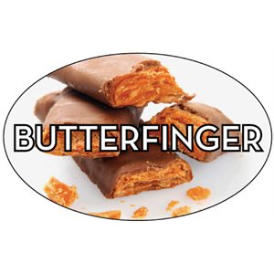 Label - Butterfinger 4 Color Process 1.25x2 In. Oval 500/rl