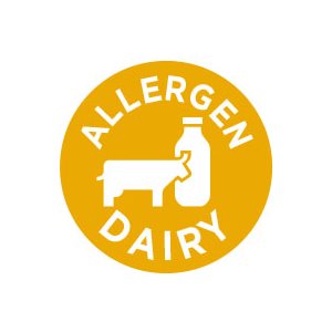 Label - Allergen Dairy Gold/UV 1 In. Circle 1M/Roll