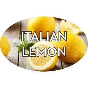 Label - Italian Lemon 4 Color Process 1.25x2 In. Oval 500/rl