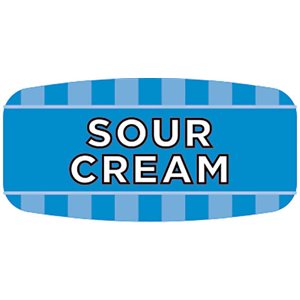 Label - Sour Cream 4 Color Process/UV 0.625x1.25 In. Rectangular 1000/Roll