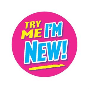 Label - Try Me Im New! Pink/Blue/Yellow Color 2.0circle 2 In. Circle 500/Roll