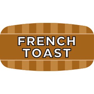 Label - French Toast 4 Color Process/UV 0.625x1.25 In. Rectangular 1000/Roll
