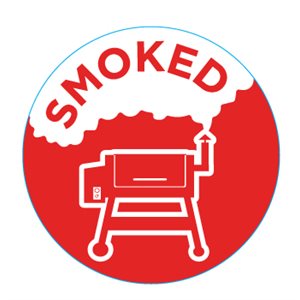 Label - Smoked Red/UV 1 In. Circle 1M/Roll