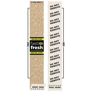 Label - Fast & Fresh (kraft Sleeve) White/Green/Black 2.5x16 In. 250roll