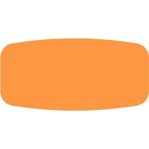 Label - Blank No Print Orange Short Oval 1000/Roll