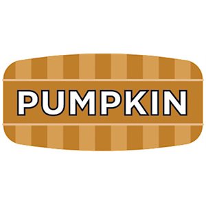 Label - Pumpkin 4 Color Process/UV 0.625x1.25 In. Rectangular 1000/Roll