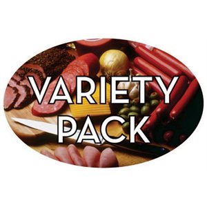 Label - Variety Pack/Deli 4 Color Process 1.25x2 In. Oval 500/rl