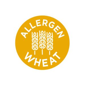 Label - Allergen Wheat Gold/UV 1 In. Circle 1M/Roll