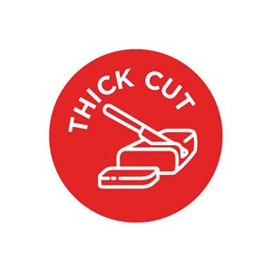 Label - Thick Cut Red/UV 1 In. Circle 1M/Roll