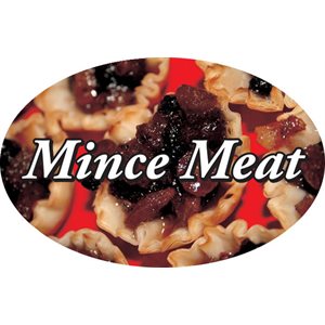 Label - Mince Meat 4 Color Process 1.25x2 In. Oval 500/rl