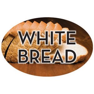 Label - White Bread 4 Color Process 1.25x2 In. Oval 500/rl