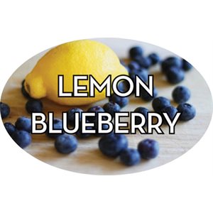 Label - Lemon Blueberry 4 Color Process 1.25x2 In. Oval 500/rl