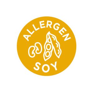 Label - Allergen Soy Gold/UV 1 In. Circle 1M/Roll