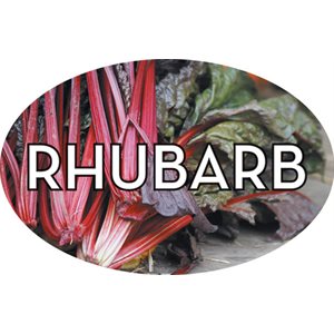 Label - Rhubarb 4 Color Process 1.25x2 In. Oval 500/rl