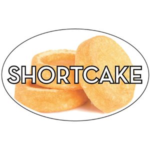 Label - Shortcake 4 Color Process 1.25x2 In. Oval 500/rl