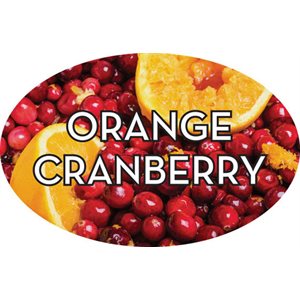 Label - Orange Cranberry 4 Color Process 1.25x2 In. Oval 500/rl