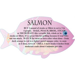 Label - Salmon 4 Color Process 1.75x3.125 In. Fish Shape 250roll