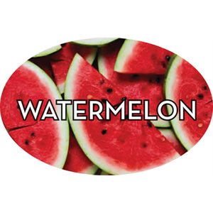 Label - Watermelon 4 Color Process 1.25x2 In. Oval 500/rl