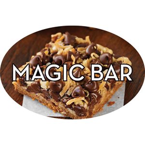 Label - Magic Bar 4 Color Process 1.25x2 In. Oval 500/rl