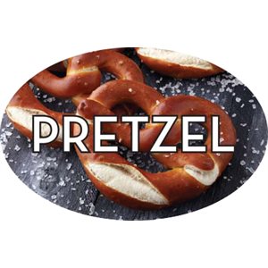 Label - Pretzel 4 Color Process 1.25x2 In. Oval 500/rl