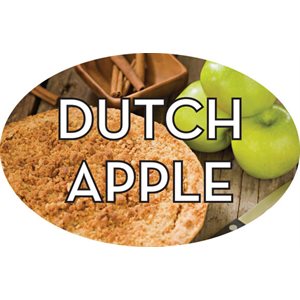 Label - Dutch Apple 4 Color Process 1.25x2 In. Oval 500/rl