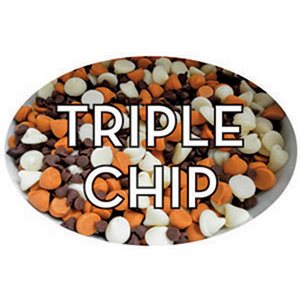 Label - Triple Chip 4 Color Process 1.25x2 In. Oval 500/rl