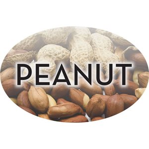 Label - Peanut 4 Color Process 1.25x2 In. Oval 500/rl