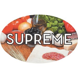 Label - Supreme 4 Color Process 1.25x2 In. Oval 500/rl