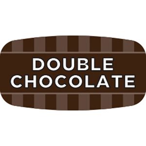 Label - Double Chocolate 4 Color Process/UV 0.625x1.25 In. Rectangular 1000/Roll