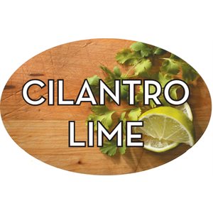 Label - Cilantro Lime 4 Color Process 1.25x2 In. Oval 500/rl