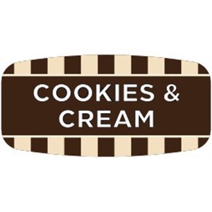 Label - Cookies & Cream 4 Color Process/UV 0.625x1.25 In. Rectangular 1000/Roll
