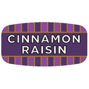 Label - Cinnamon Raisin 4 Color Process/UV 0.625x1.25 In. Rectangular 1000/Roll