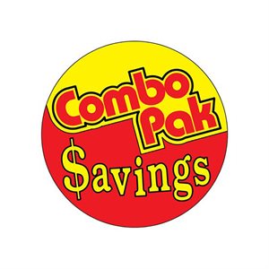 Label - Combo Pak $avings Red/Yellow/Black 4.625 In. Circle 500/Roll