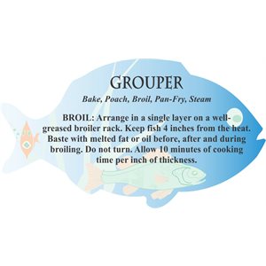 Label - Grouper 4 Color Process 1.75x3.125 In. Fish Shape 250roll