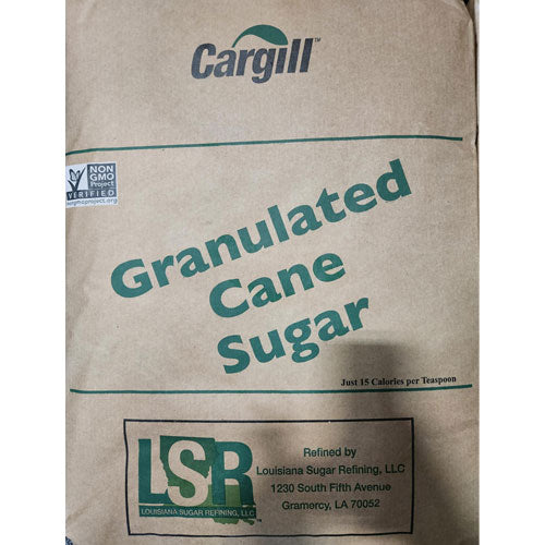 Cane White Sugar 50 Lb. 1/50 Lb. Bag