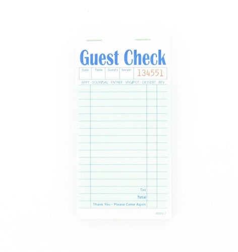 Guest Check Book 50 Pads
