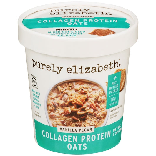 Purely Elizabeth Vanilla Pecan Collagen Oatmeal-1 Each-12/Case