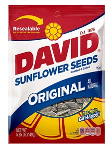 David Original Sunflower Seeds-5.25 oz.-12/Case