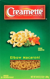 Creamette Pasta Elbow Macaroni 48Oz-48 oz.-8/Case