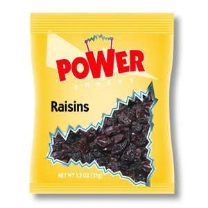 Power Snacks Thompson Seedless Raisin Dried Fruit-1.3 oz.-144/Case