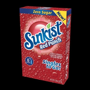 Sunkist Red Punch Drink Mix Singles To Go-6 Count-12/Case