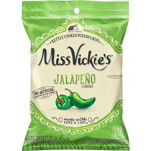 Miss Vickie's Jalapeno Kettle Cooked Potato Chips-1.875 oz.-24/Case