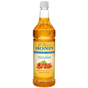 Monin Sugar-Free Hazelnut Syrup-1 Liter-4/Case