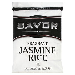 Savor Imports Vacuum Packed Long Grain Thai Hom Mali Jasmine Rice-10 lb.-2/Case