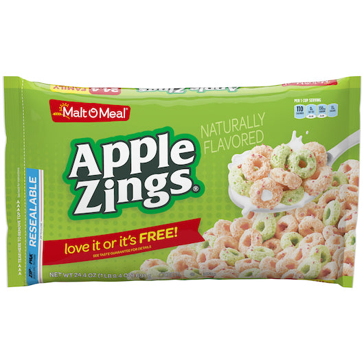 Malt O Meal Cereal Apple Zings-24.4 oz.-6/Case