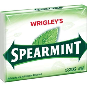 Wrigley's Spearmint Gum-15 Piece-10/Box-12/Case
