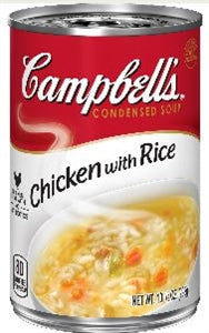 Campbell's Condensed Soup Red & White Chicken And Rice-10.5 oz.-12/Case