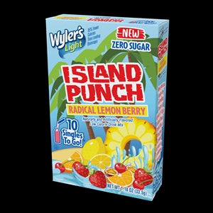Wylers Light Island Punch Radical Lemon Berry Drink Mix Singles To Go-10 Count-12/Case
