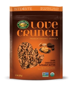 Love Crunch Dark Chocolate & Peanut Butter Organic Granola Pouch-11.5 oz.-6/Case