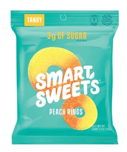 Smartsweets Peach Ring Gummy Candy-1.8 oz.-12/Box-6/Case